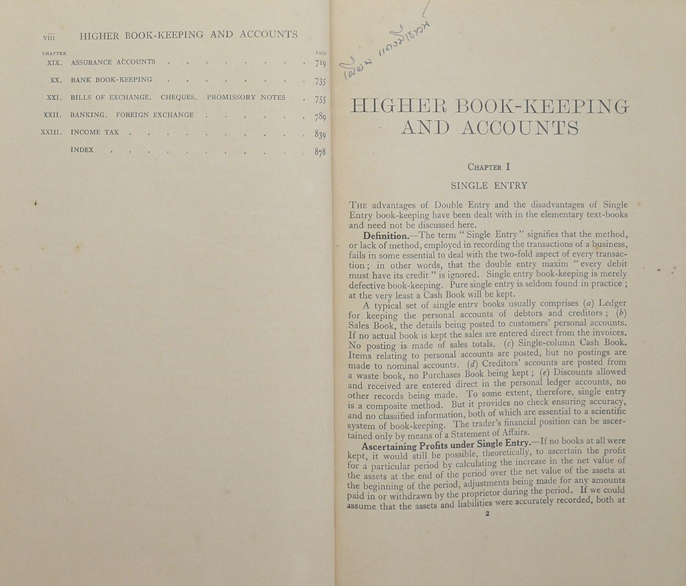 HIGHER BOOK-KEEPING AND ACCOUNTS