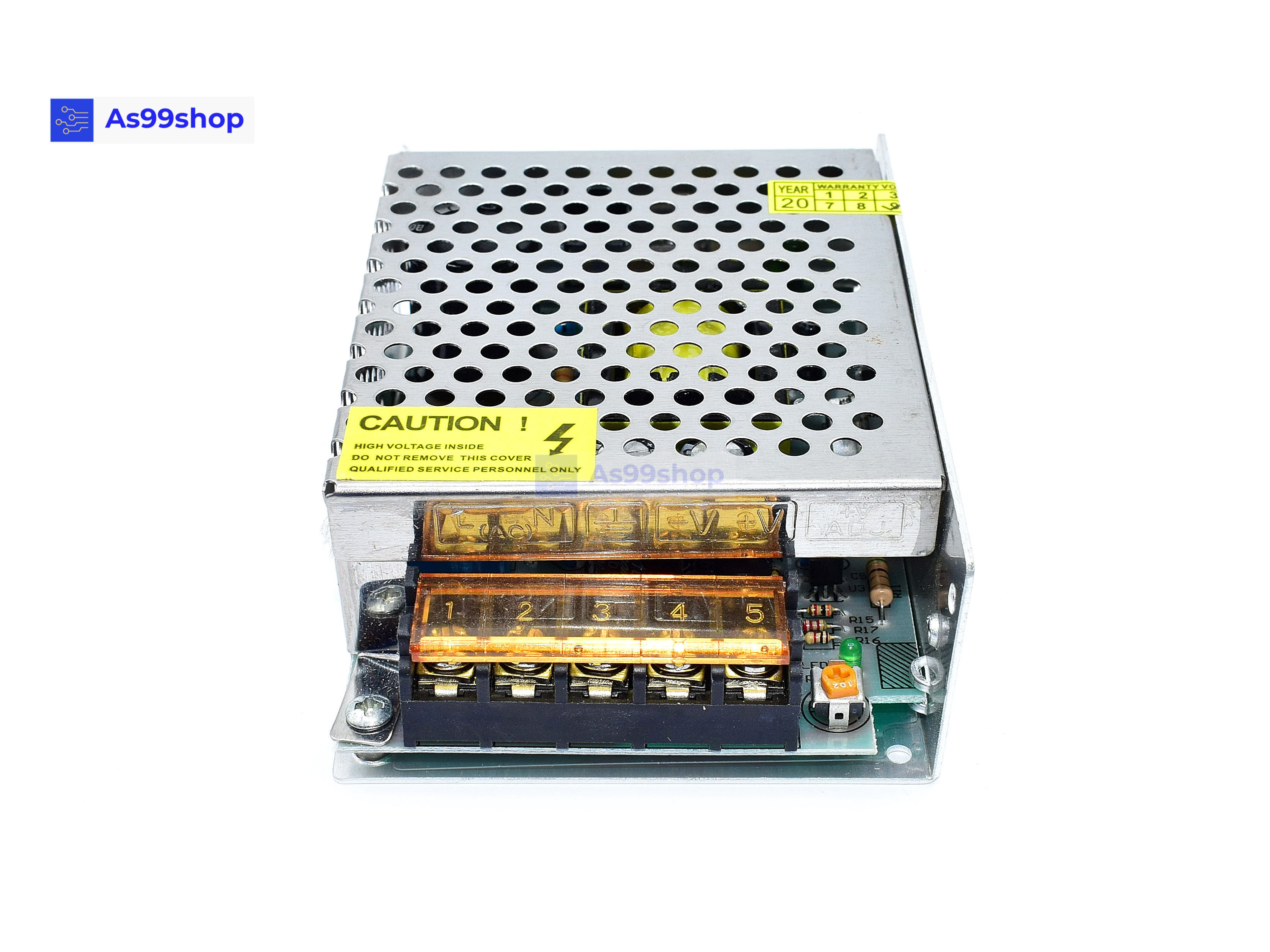 Switching Power Supply สวิตชิ่งเพาเวอร์ซัพพลาย 5V 10A 50W(สีเงิน) T-50-5