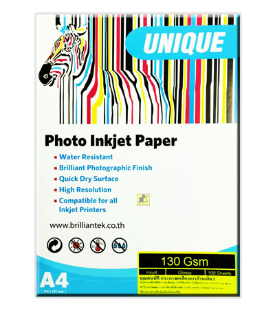 Photo Inkjet Paper A4 130 แกรม/ 100 แผ่น