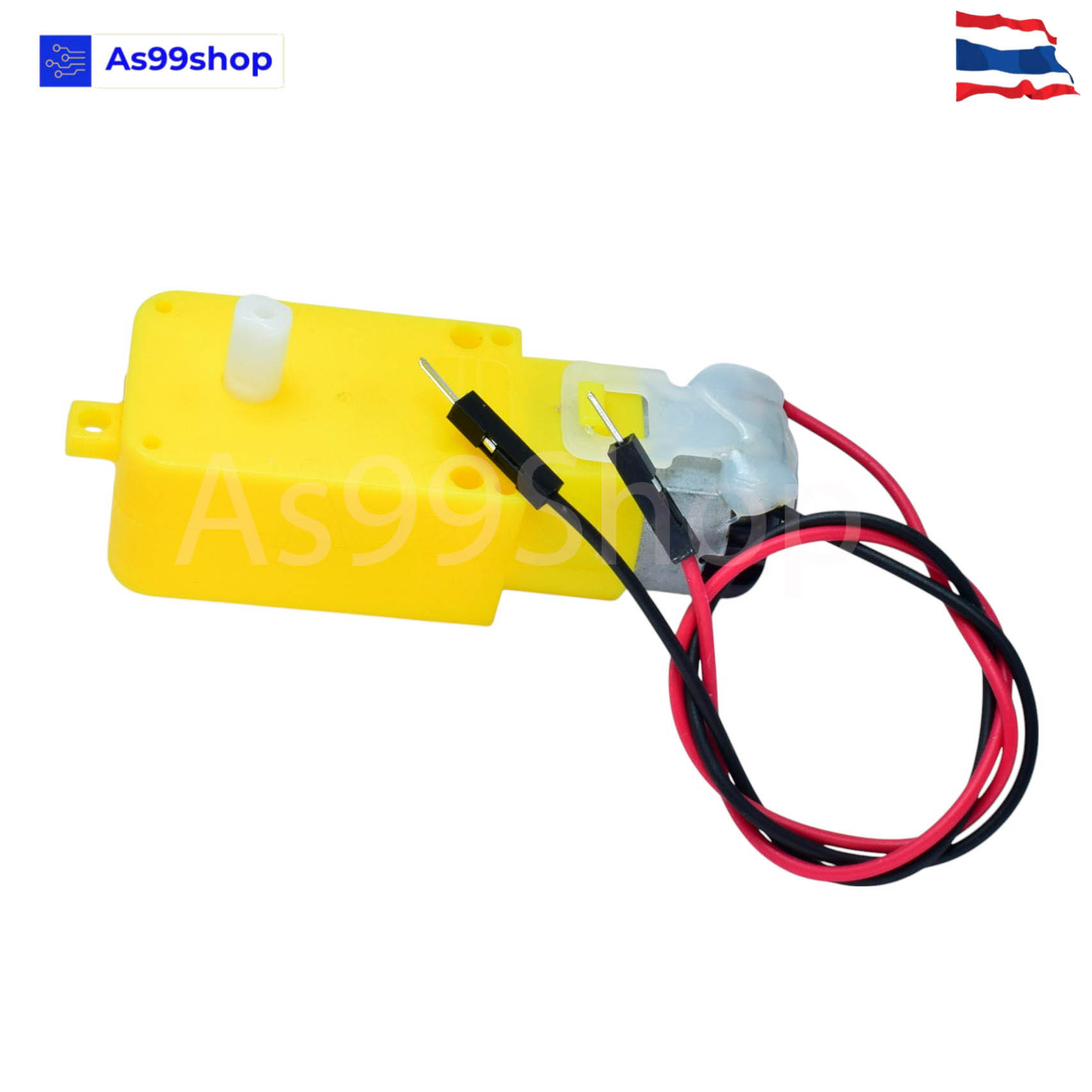 Gear Motor 1:48 แบบแกนใส่ล้อได้ 2 ด้าน(พร้อมสายจั๊มฟ์)