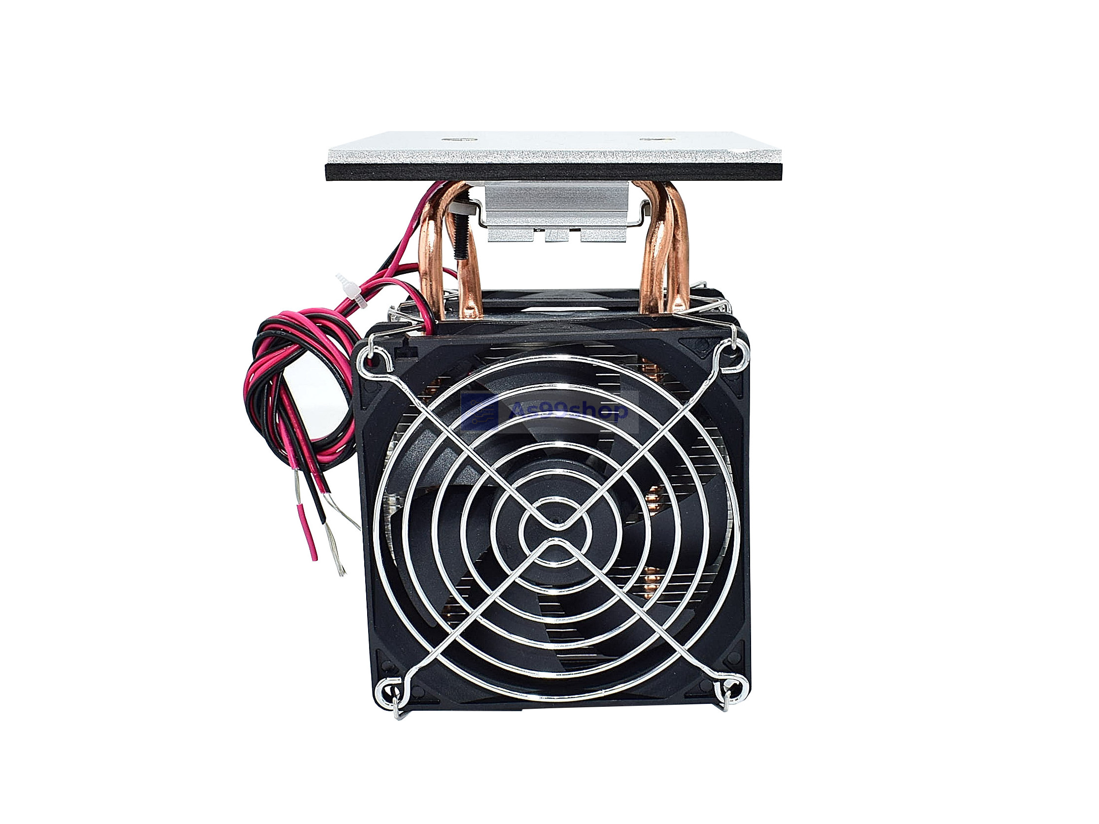 ชุดทำความเย็นบนเพลท ขนาด 100*100 mm platform cooling 2 heat pipe radiator(สินค้าประกอบเสร็จรวมแผ่นร้อนเย็น)
