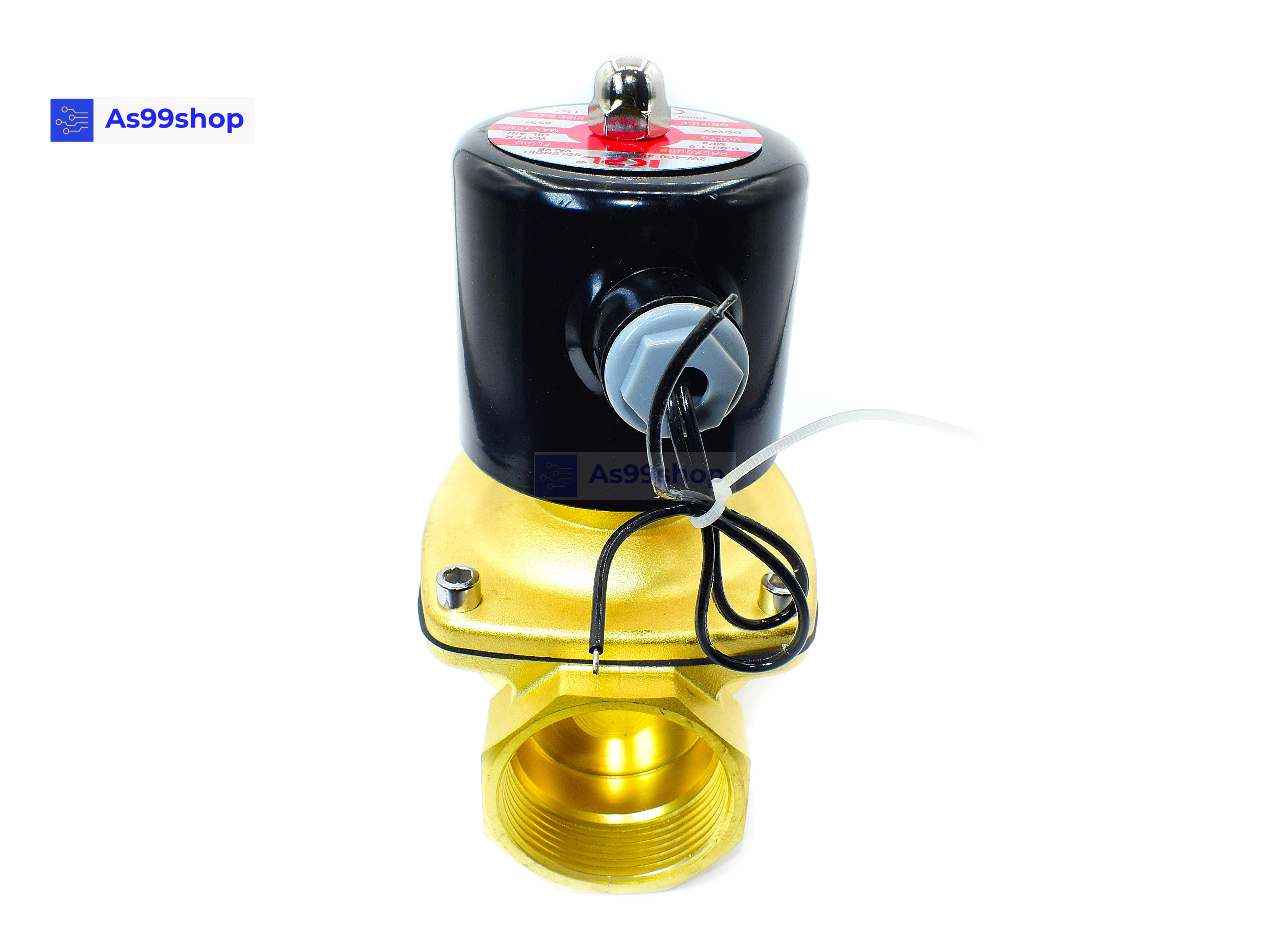Solenoid Valve โซลินอยด์วาล์วทองเหลือง NC ปกติปิด 1 1/2" 24VDC