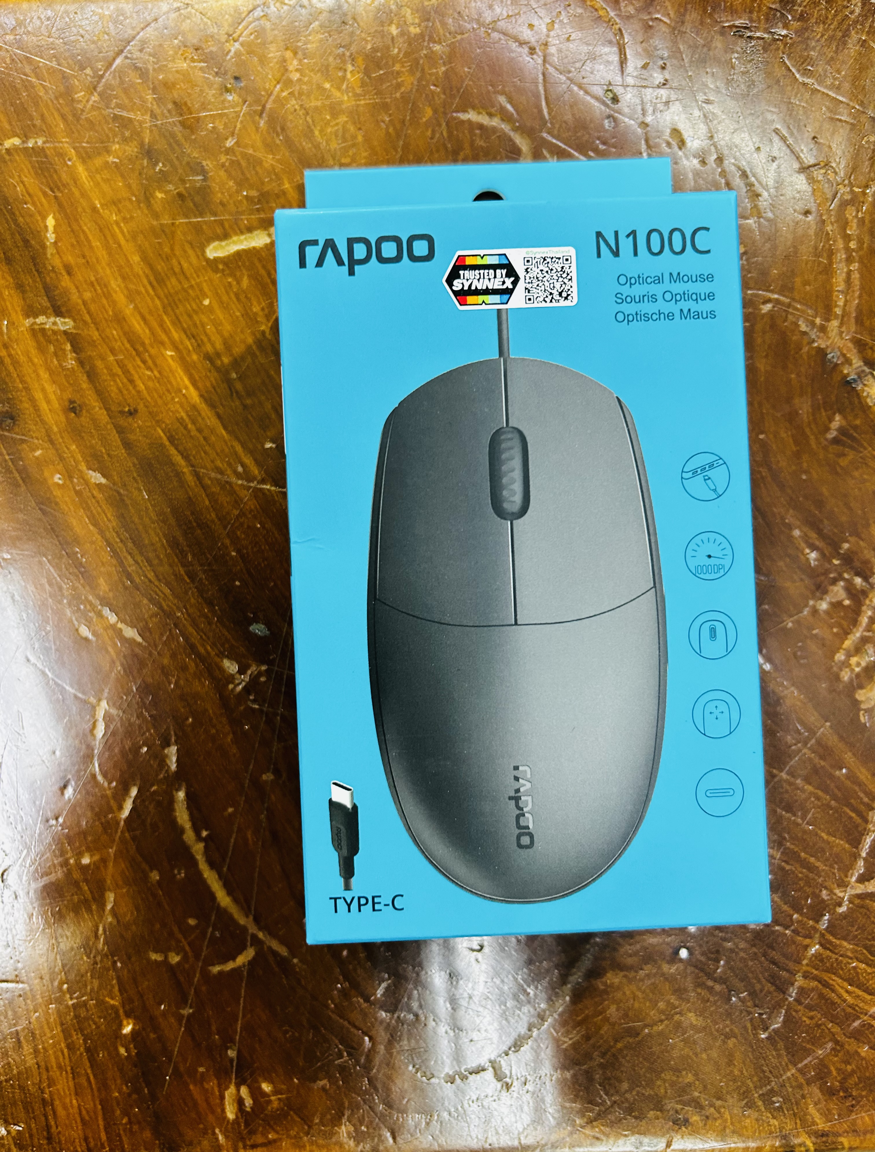 RAPOO N100C optical mouse Souris Optimus Optisch Maus TYPE-C