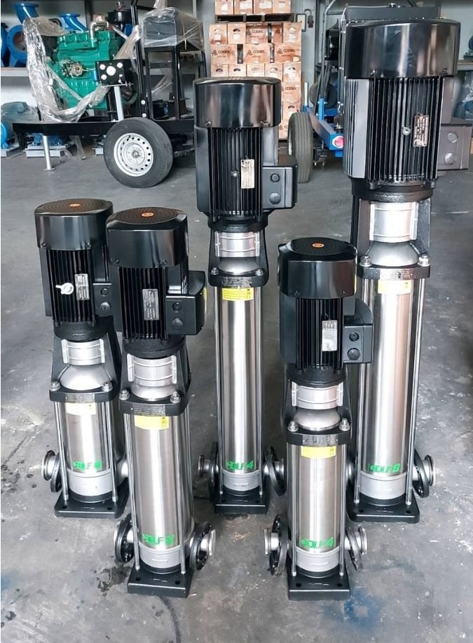 WATERFLOW VMS8 ปั๊มหอยโข่ง 8 ใบพัด 1HP/380V