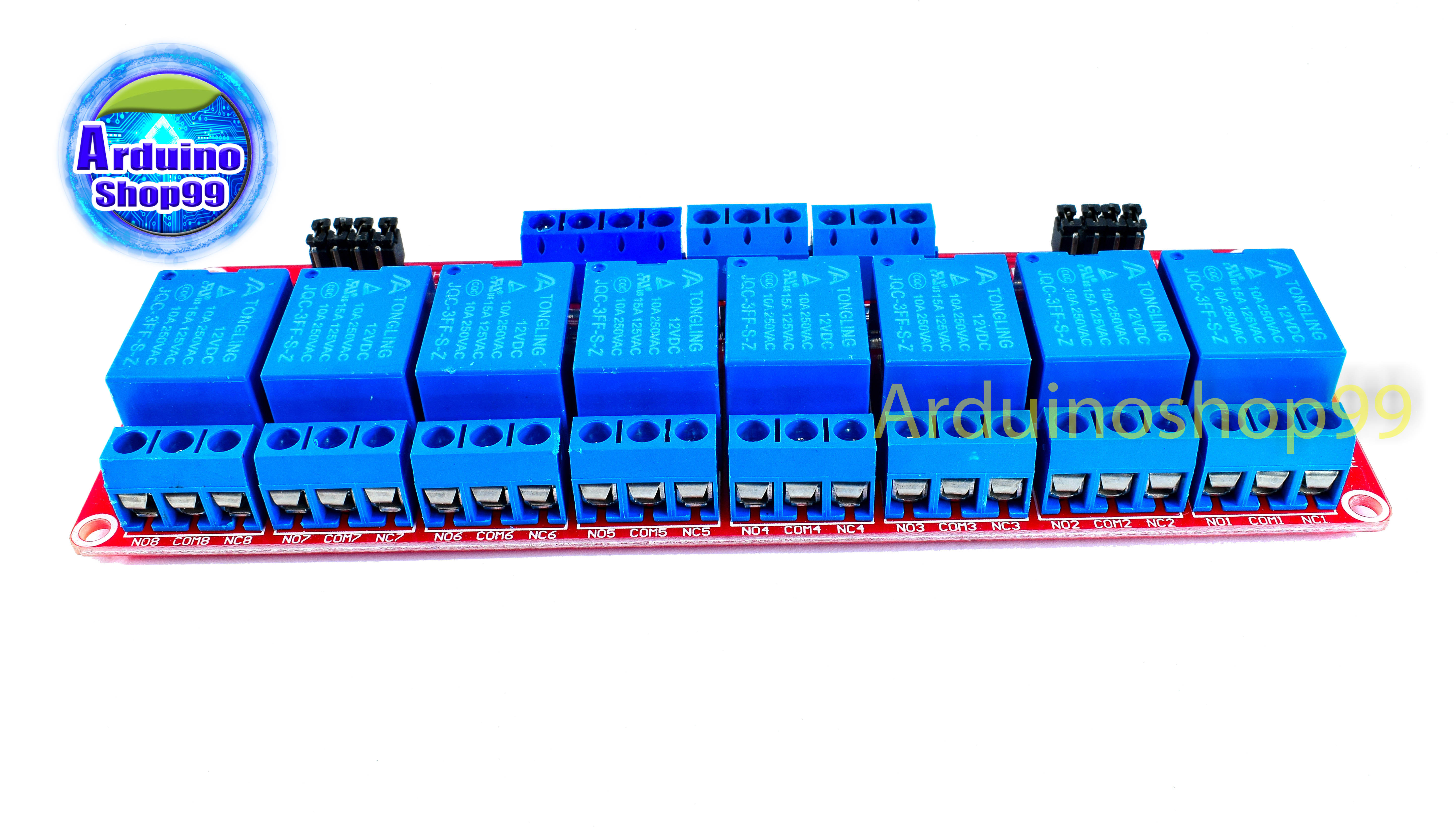 Relay 12V 8 Channel 10A 250V แบบ Active High/Low