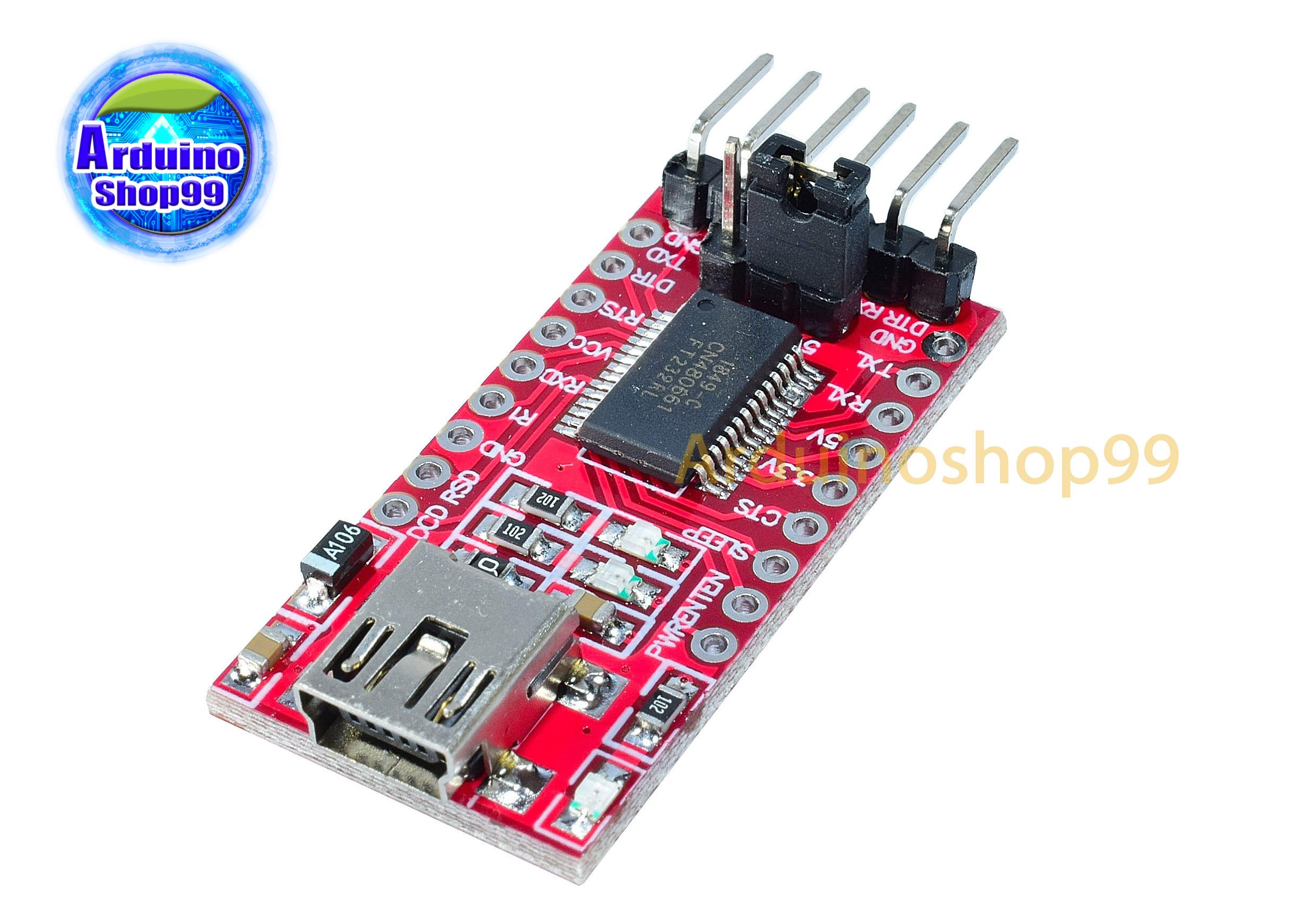 USB to TTL support 3.3V 5V FT232RL module dedicated download line mini