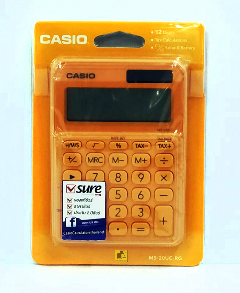 เครื่องคำนวณเลข CASIO รุ่น MS-20UC-RG จำนวน 12 หลัก