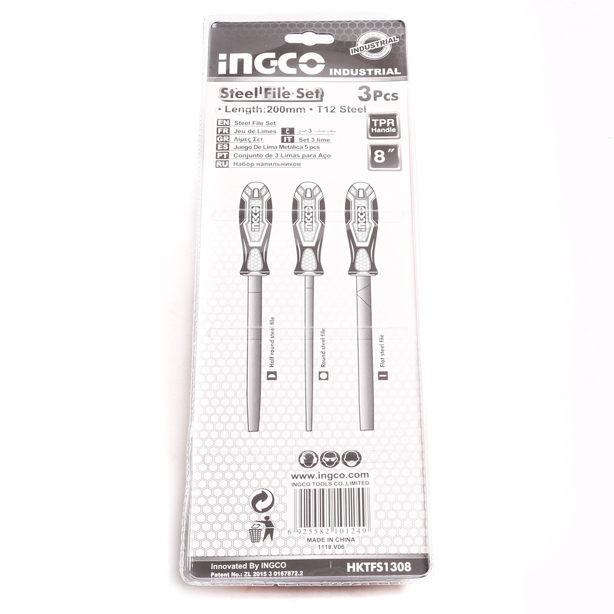 INGCO HKTFS1308 ชุดตะไบ 8" 3ชิ้น