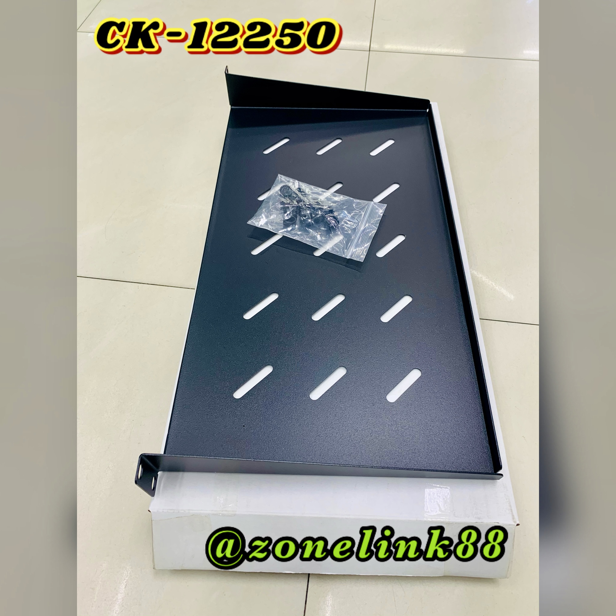 Link Front Mount Shelf Deep 25cm.ถาดรองอุปกรณ์ 25 cm.CK-12250