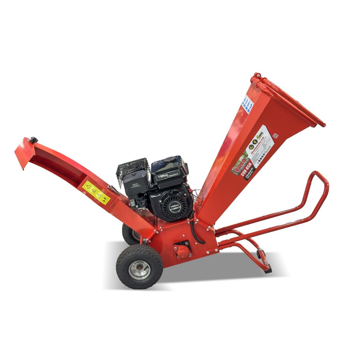 POLO CSV650 เครื่องย่อยกิ่งไม้เบนซิน 7HP 2.3/8" (60mm) 2880rpm