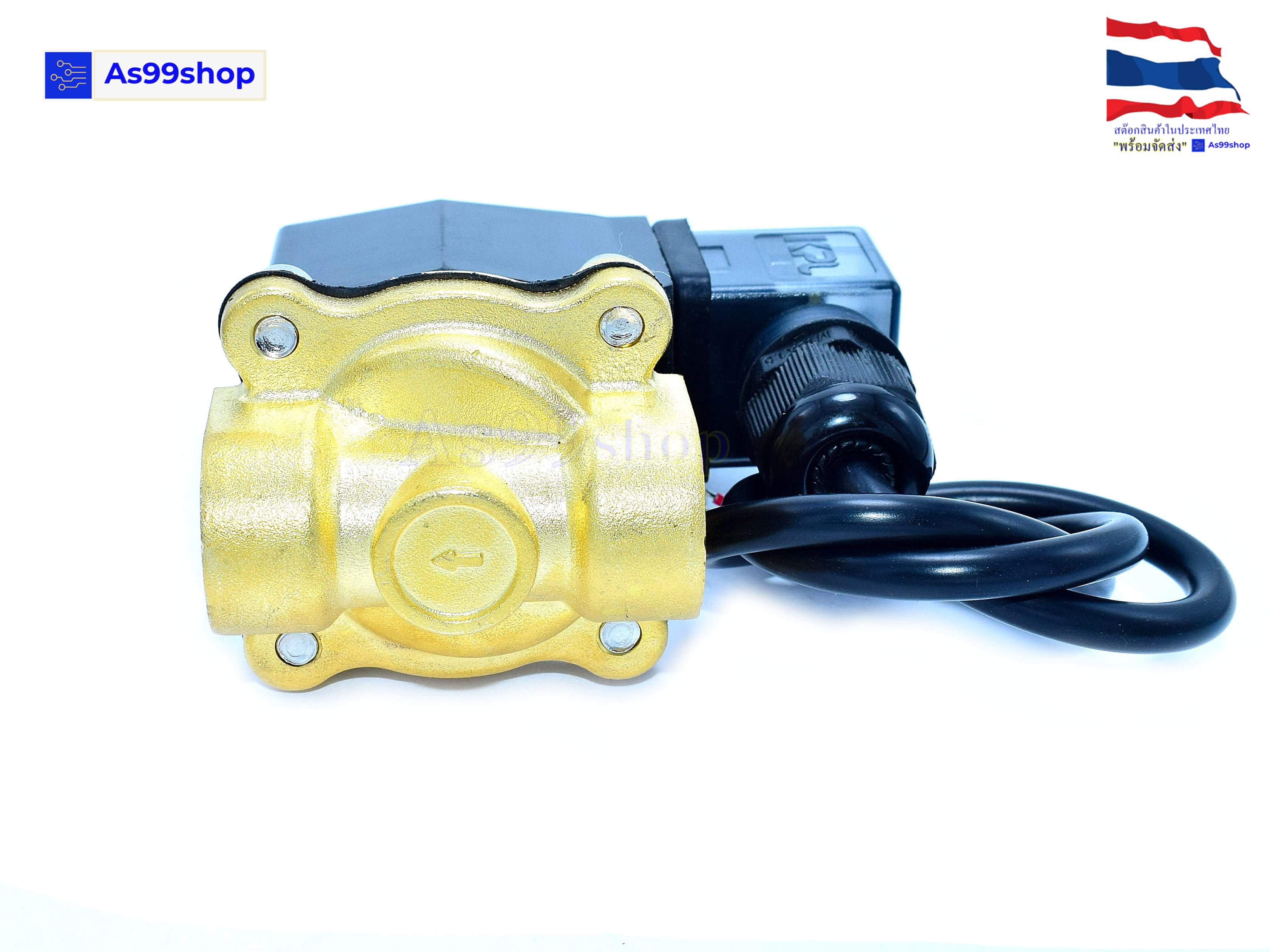 Outdoor Waterproof and energy-saving non-heating Solenoid Valve โซลินอยด์วาล์วทองเหลือง NC ปกติปิด 1/2" 220VAC