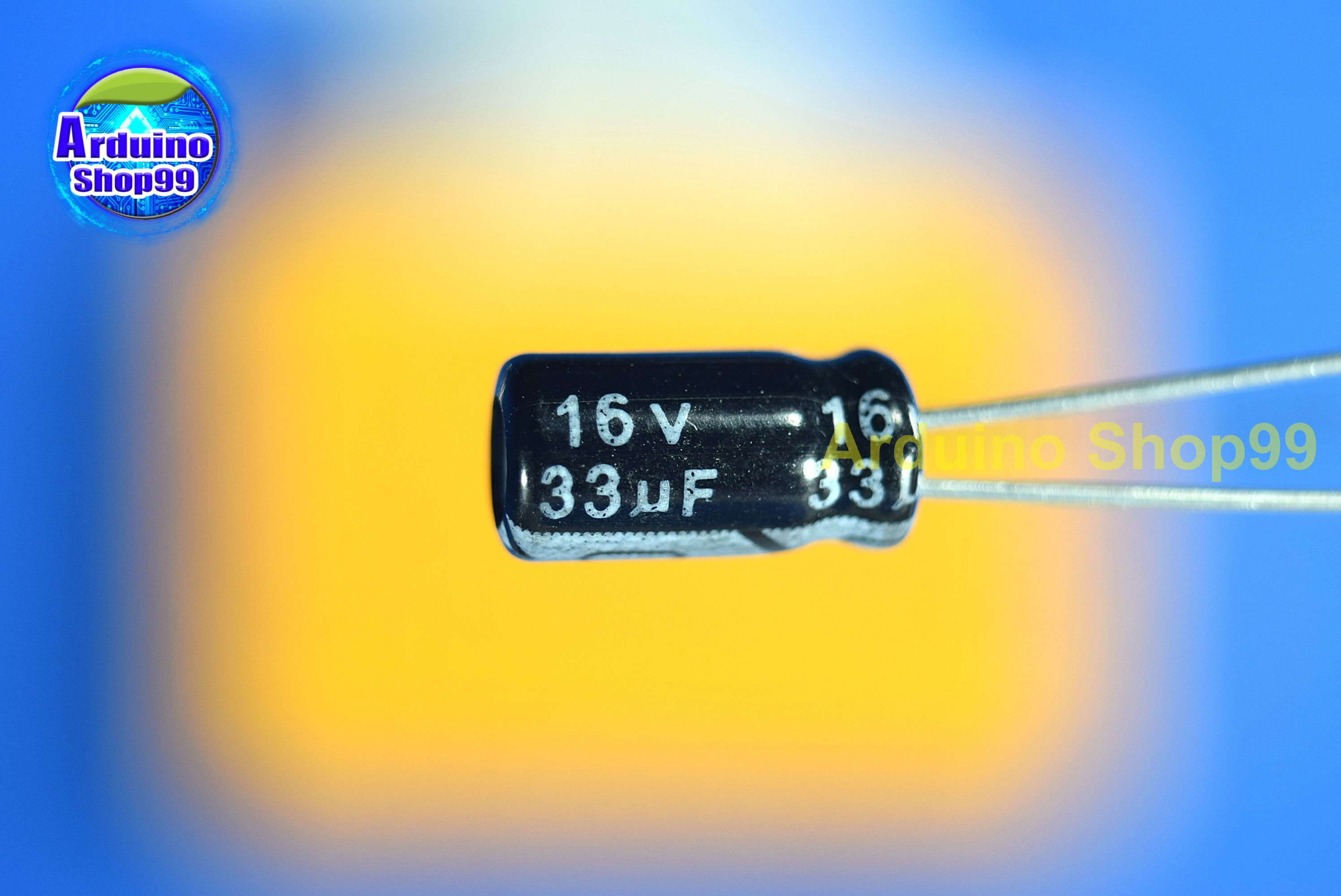 33uf 16V capacitor electrolytic(1 ชุด 10 ตัว)