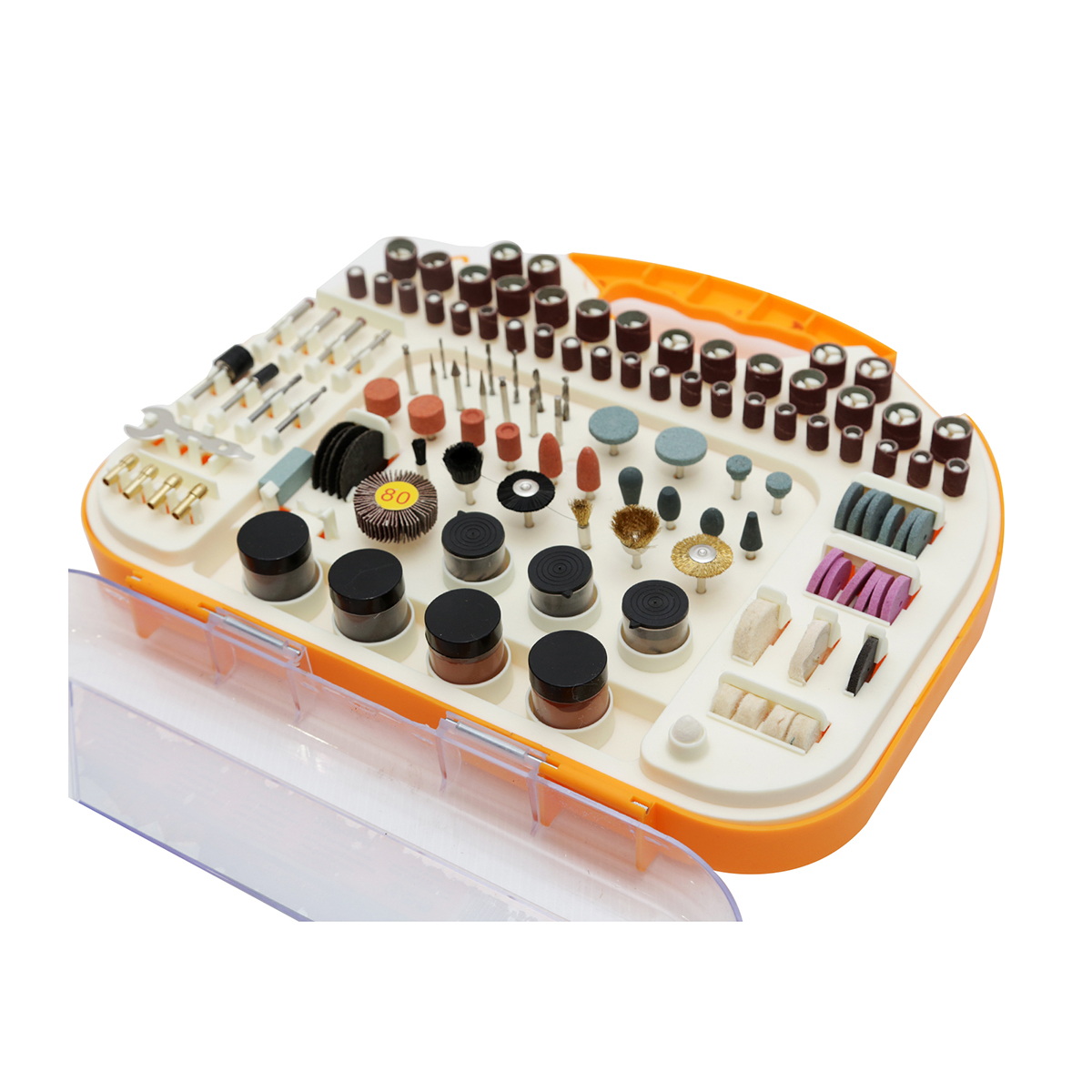 INGCO AKMG2501 ชุดอุปกรณ์เครื่องเจียสายอ่อน 250 ชิ้น