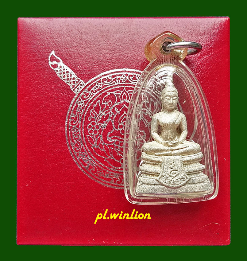 รูปหล่อหลวงพ่อโสธร รุ่น ๘๐ ปี กรมตำรวจ เนื้อเงินพ่นทราย ปี 2538