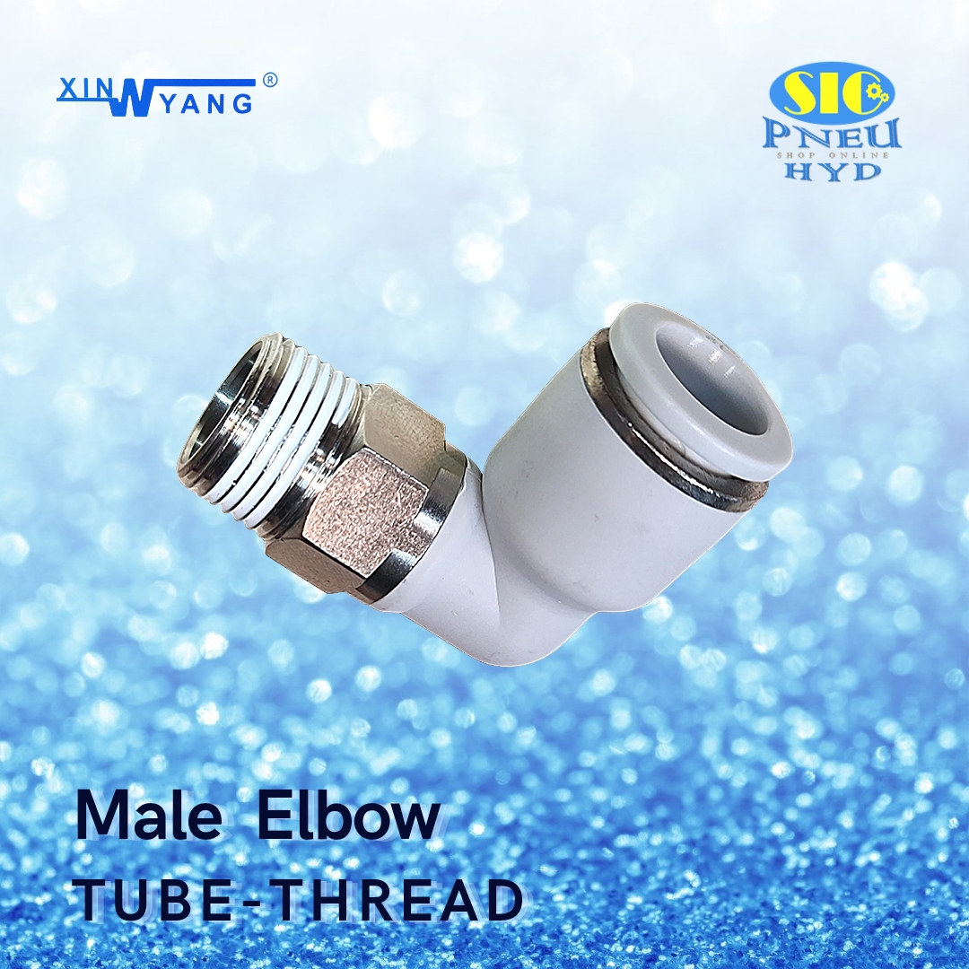 SPL : MALE ELBOW TUBE TO THREAD ข้อต่อลม งอ90 เข้าสาย เกลียว PT