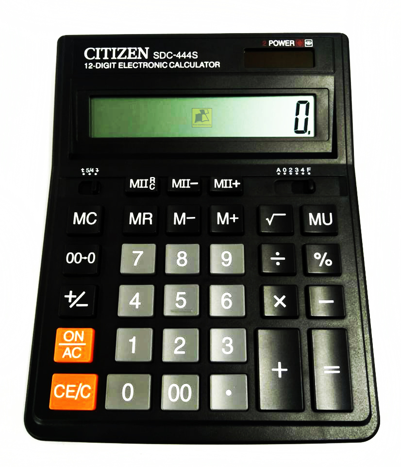 เครื่องคำนวณเลข CITIZEN รุ่น SDC-444S จำนวน 12 หลัก