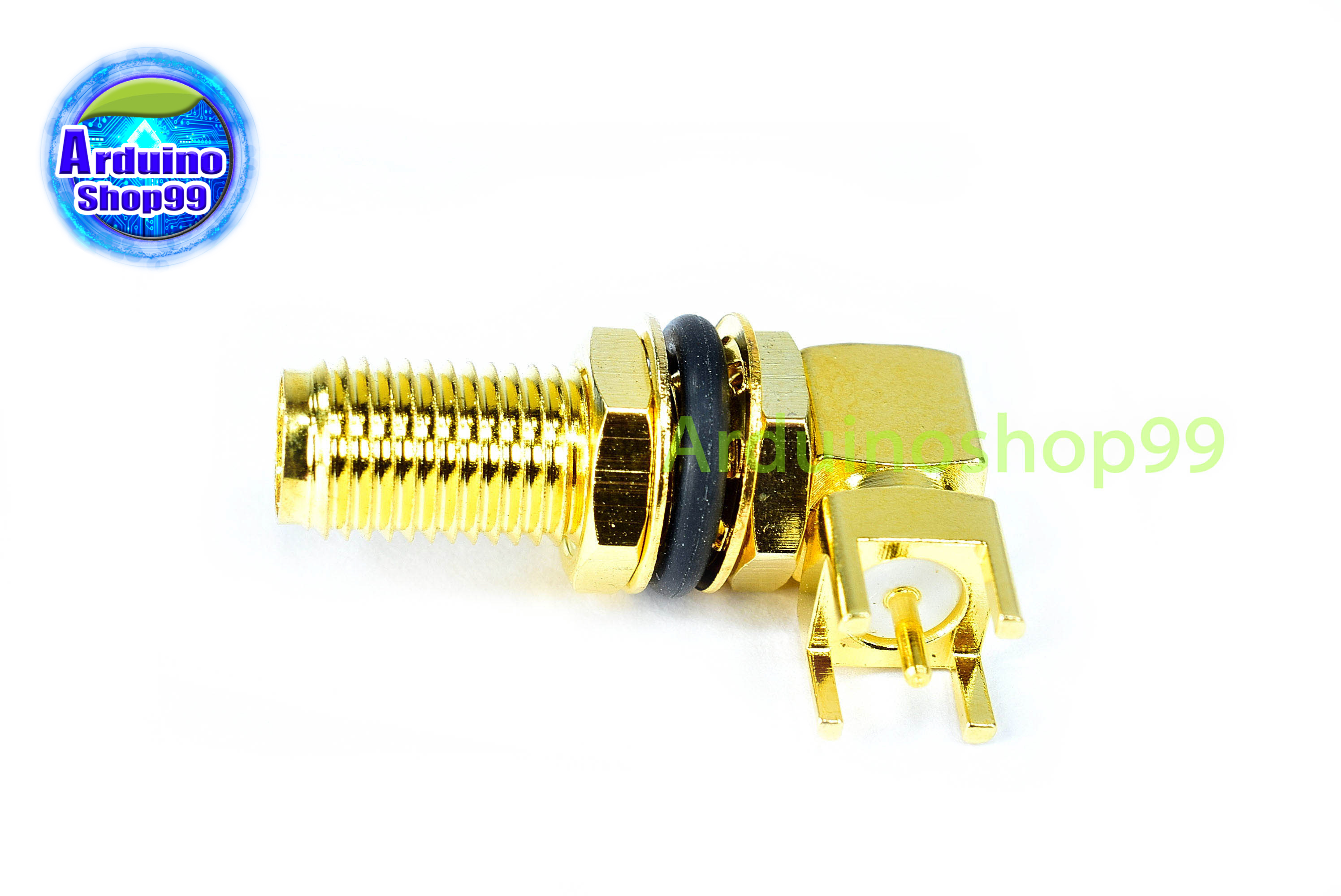 หัวต่อเสาอากาศ RF Adapter SMA female plug Right Angle