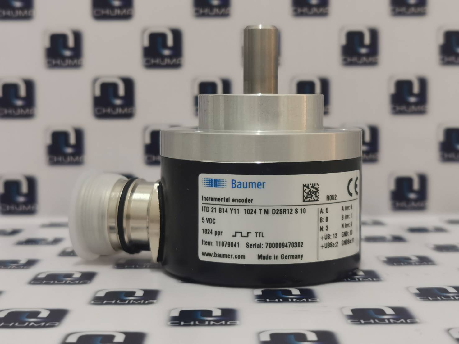 Baumer, Encoder, Industrial encoder incremental, ITD 21 B14 Y11 1024 T NI D2SR12 S 10 5VDC