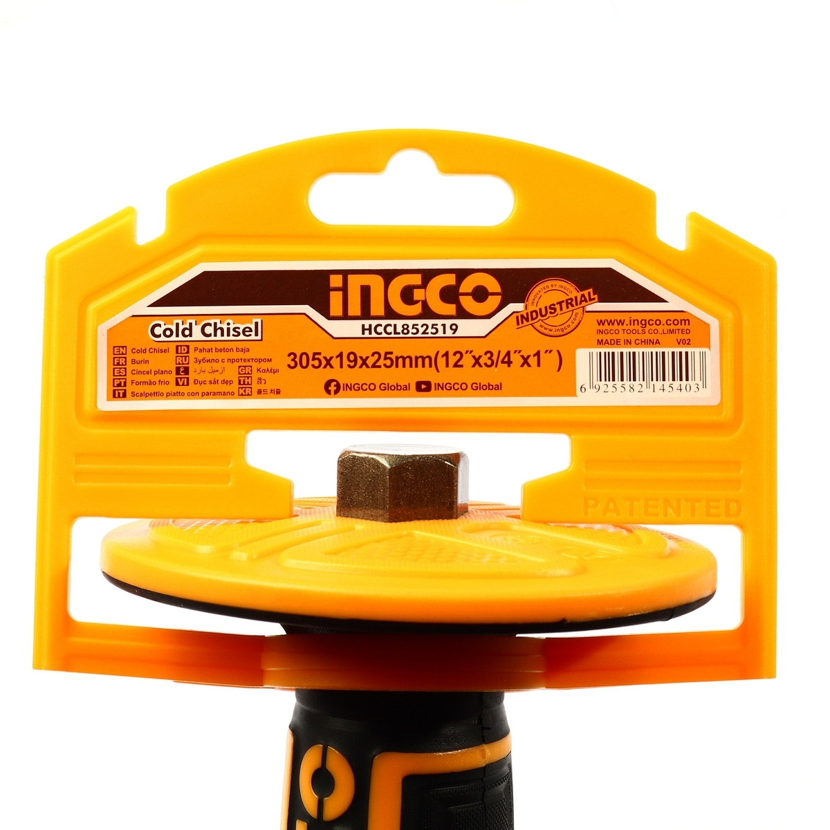 INGCO HCCL852519 เหล็กสกัดปากแบน 25x19mm 12"