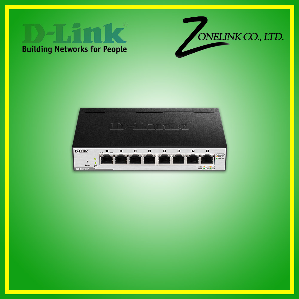 D-Link DGS-1100-08PV2 8-Port Gigabit PoE Smart Managed Switch DGS-1100-08P