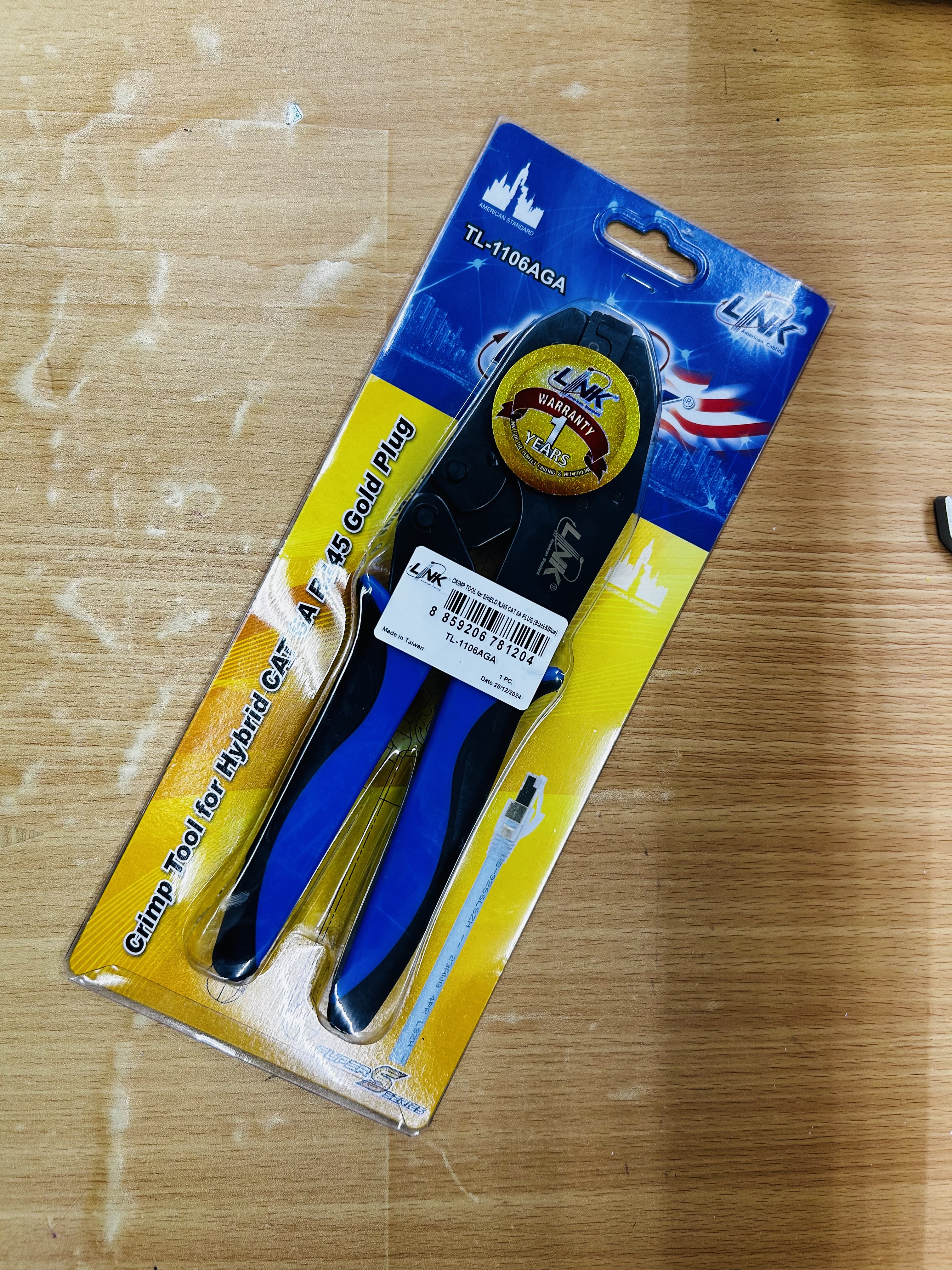 TL-1106AGA Crimp Tool for Hybrid CAT 6A RJ45 Glod Plug