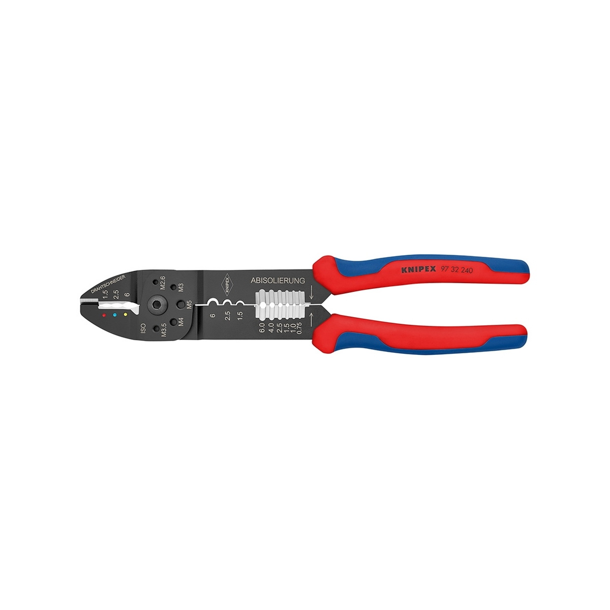 KNIPEX 97 32 240 คีมย้ำหางปลาเปลือย