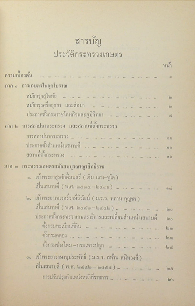 ประวัติกระทรวงเกษตร