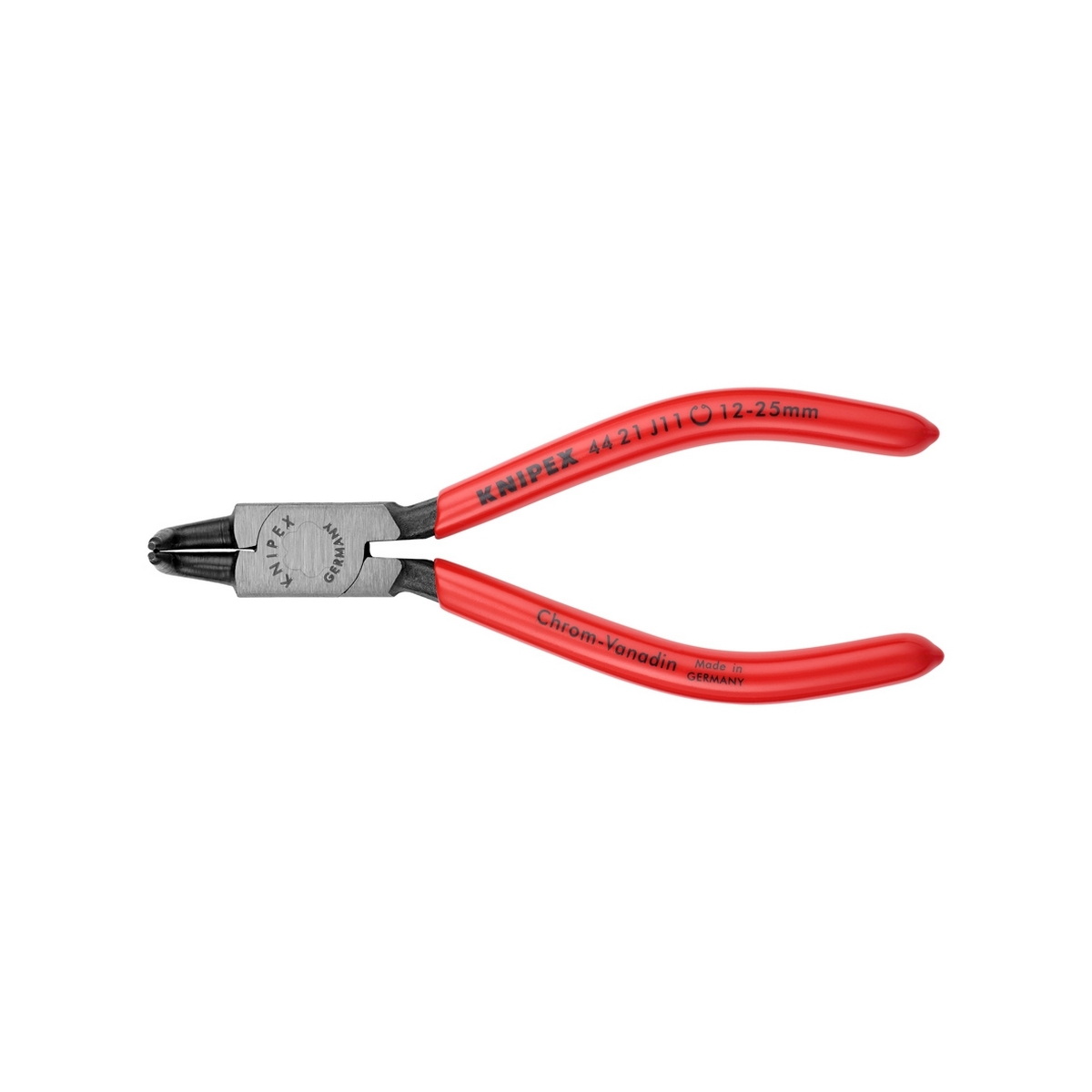 KNIPEX 44 21 J11 คีมหนีบแหวน 5" ปลายงอ ปลาย 1.3mm