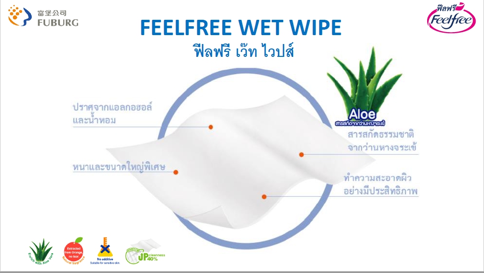 ฟีลฟรี ผ้าเปียก/ทิชชู่เปียกสําหรับเช็ดตัวผู้ใหญ่ แพ็ค10 ชิ้น ผ้าเช็ดทำความสะอาดอเนกประสงค์แบบหนาพิเศษ ขนาด 200*300 มม (Feelfree Wet Wipe 200*300mm 10's)