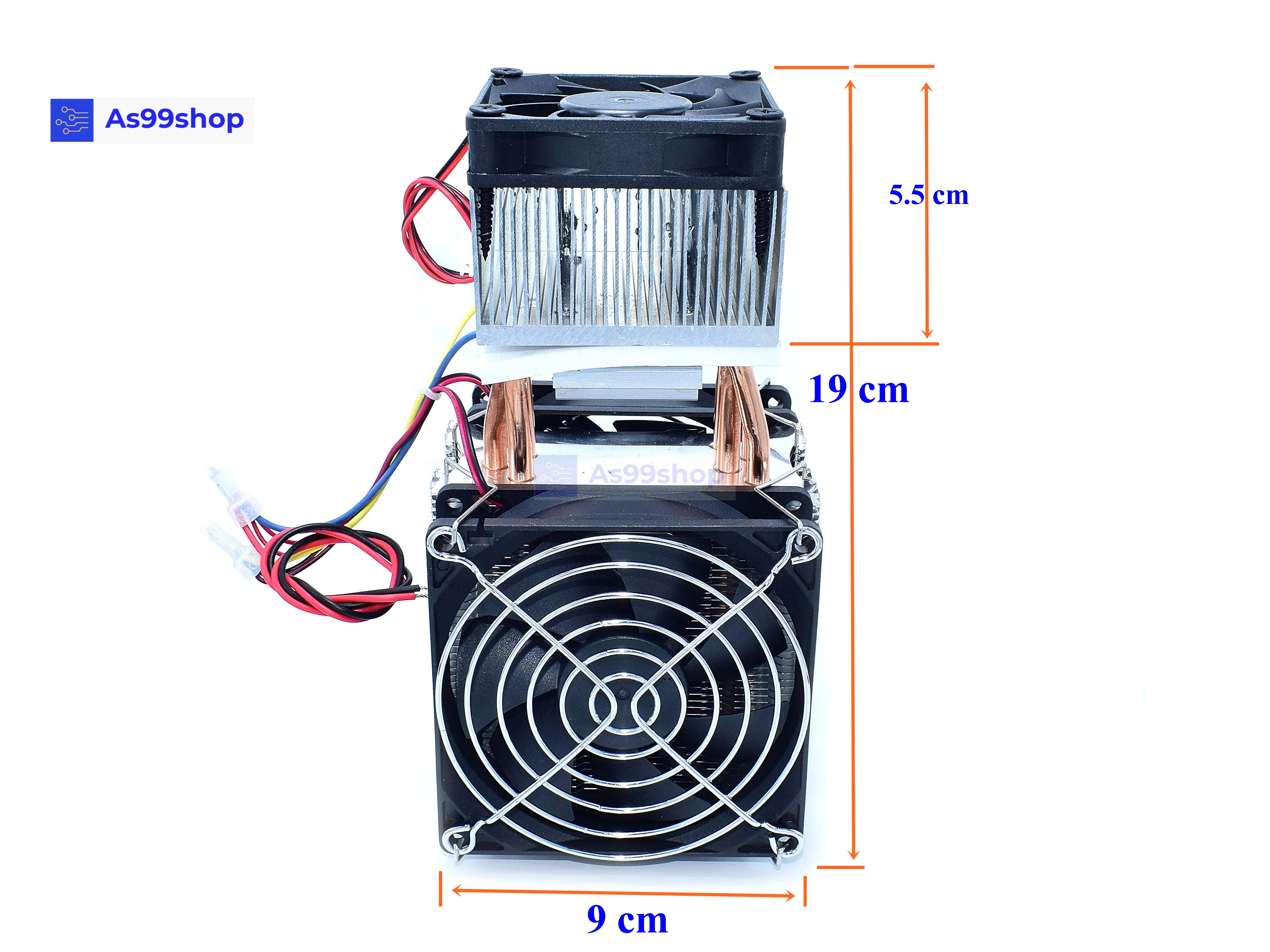 ชุดทำความเย็นขนาด 70*70 mm (ชุดสำเร็จ พร้อมแผ่น ร้อนเย็น)