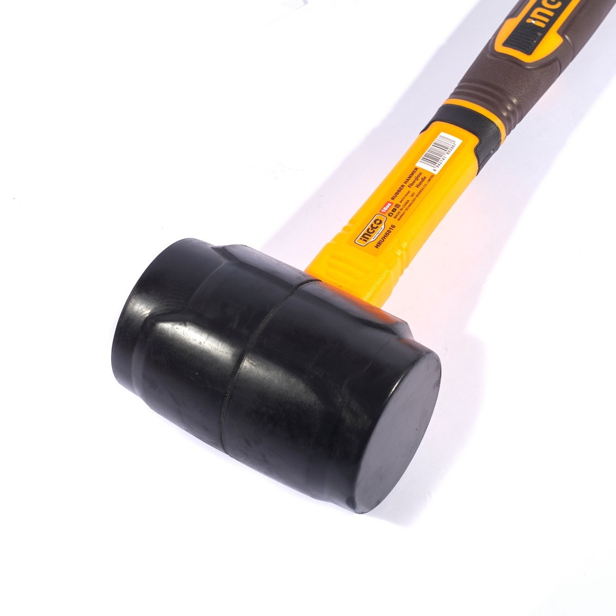 INGCO HRUH8816 ค้อนยาง ด้ามไฟเบอร์ 16oz ดำ