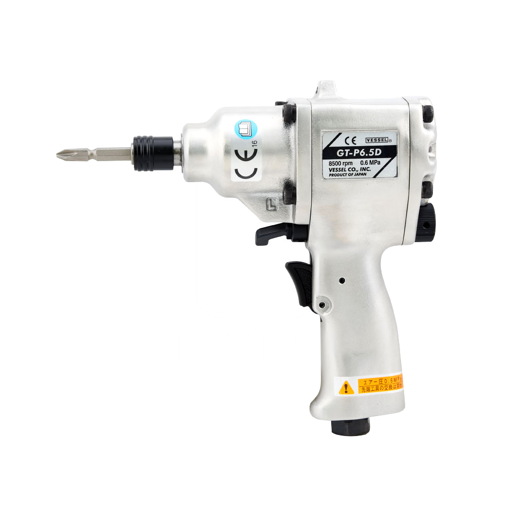 VESSEL GT-P6.5D ไขควงลมกระแทก ทรงปืน 32-57.2Nm Hex.6.35