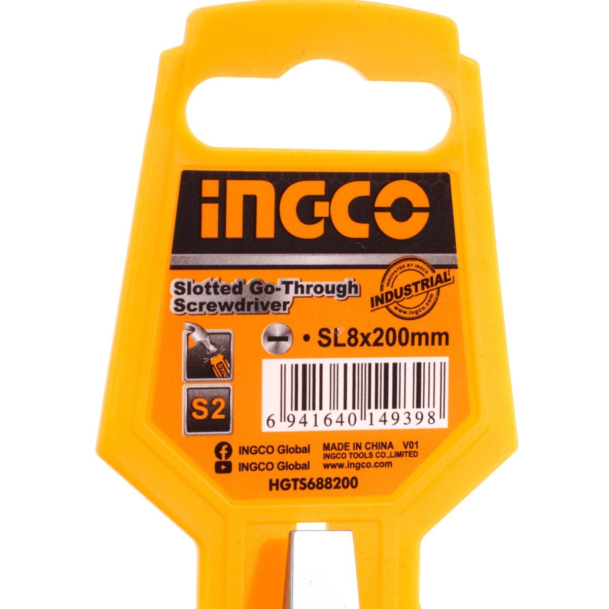 INGCO HGTS688200 ไขควงตอกปากแบน 8.0x8x200mm