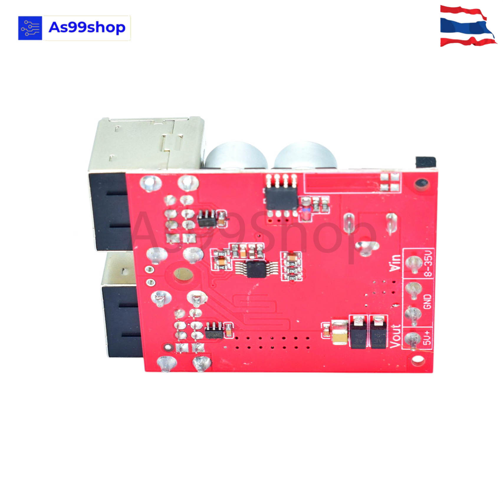 8V-35V to 5V 8A power supply buck module 4-port USB output (Step-Down)