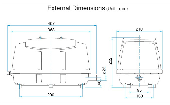 NITTO LA-100A เครื่องเติมอากาศ AIR PUMP 100L/min