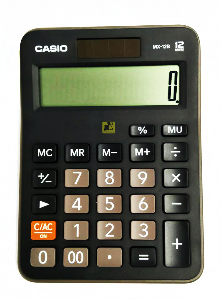 เครื่องคำนวณเลข CASIO รุ่น MX-12B จำนวน 12 หลัก