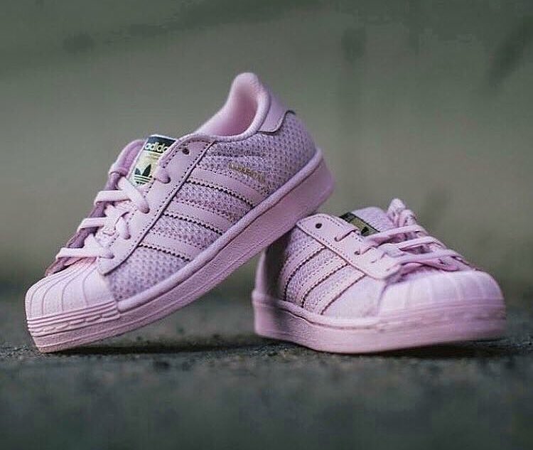 Adidas Superstar เด็กโต สีชมพู