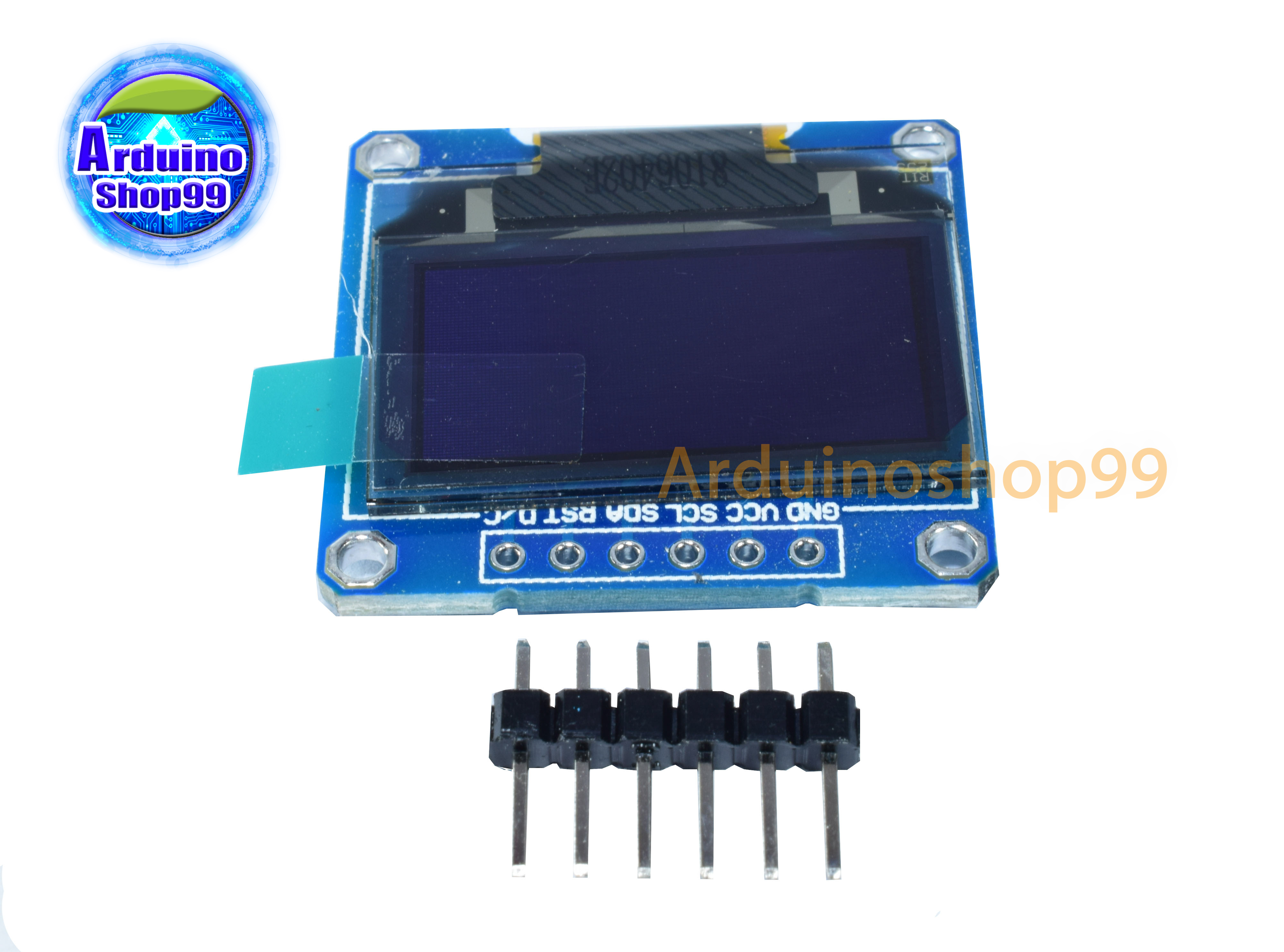 จอแสดงผล OLED ขนาด 0.96 นิ้ว แบบ SPI สีเหลือง+น้ำเงิน