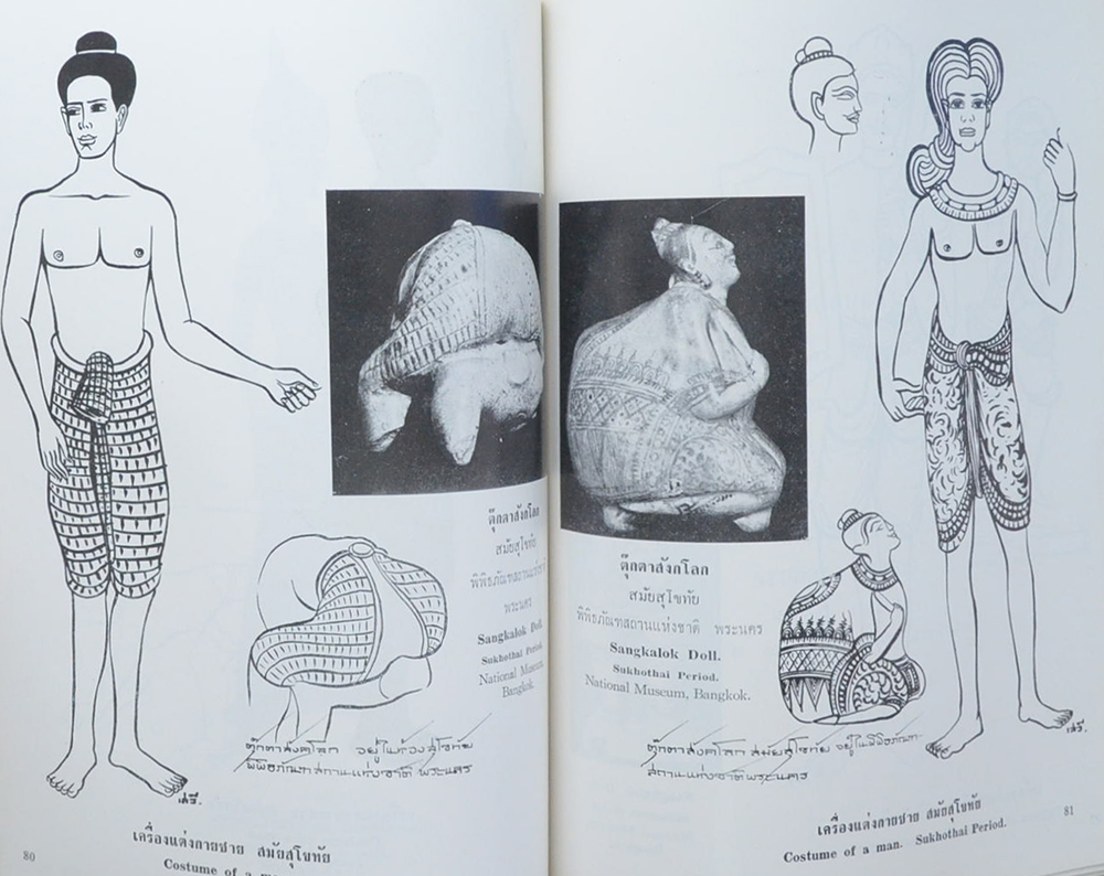 สมุดภาพแสดงเครื่องแต่งกายตามสมัยประวัติศาสตร์และโบราณคดี (ภาษาไทย-อังกฤษ)