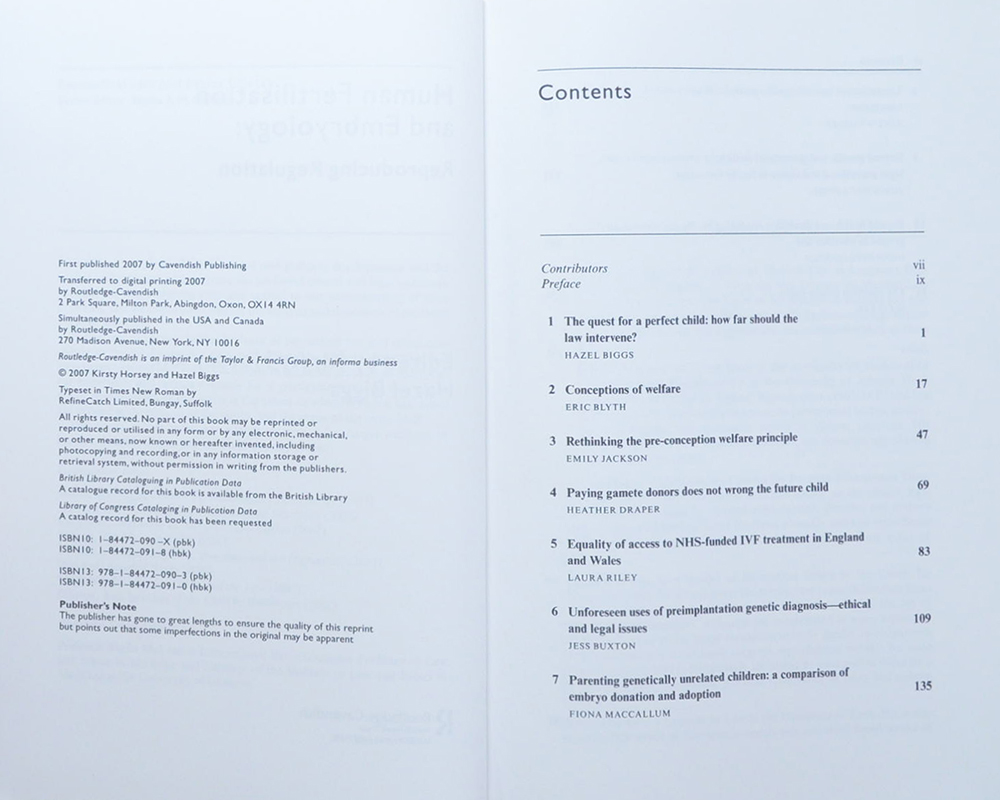 HUMAN FERTILISATION AND EMBRYOLOGY: REPRODUCING REGULATION