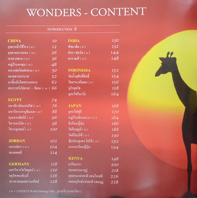 WONDERS World’s top Travel Destinations