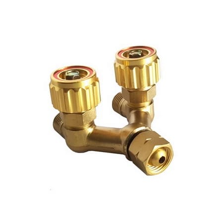 OKURA สามทางแยกเกจ์ลม-เกจ์แก๊ส เกลียวสำหรับ HARRIS (619-07)