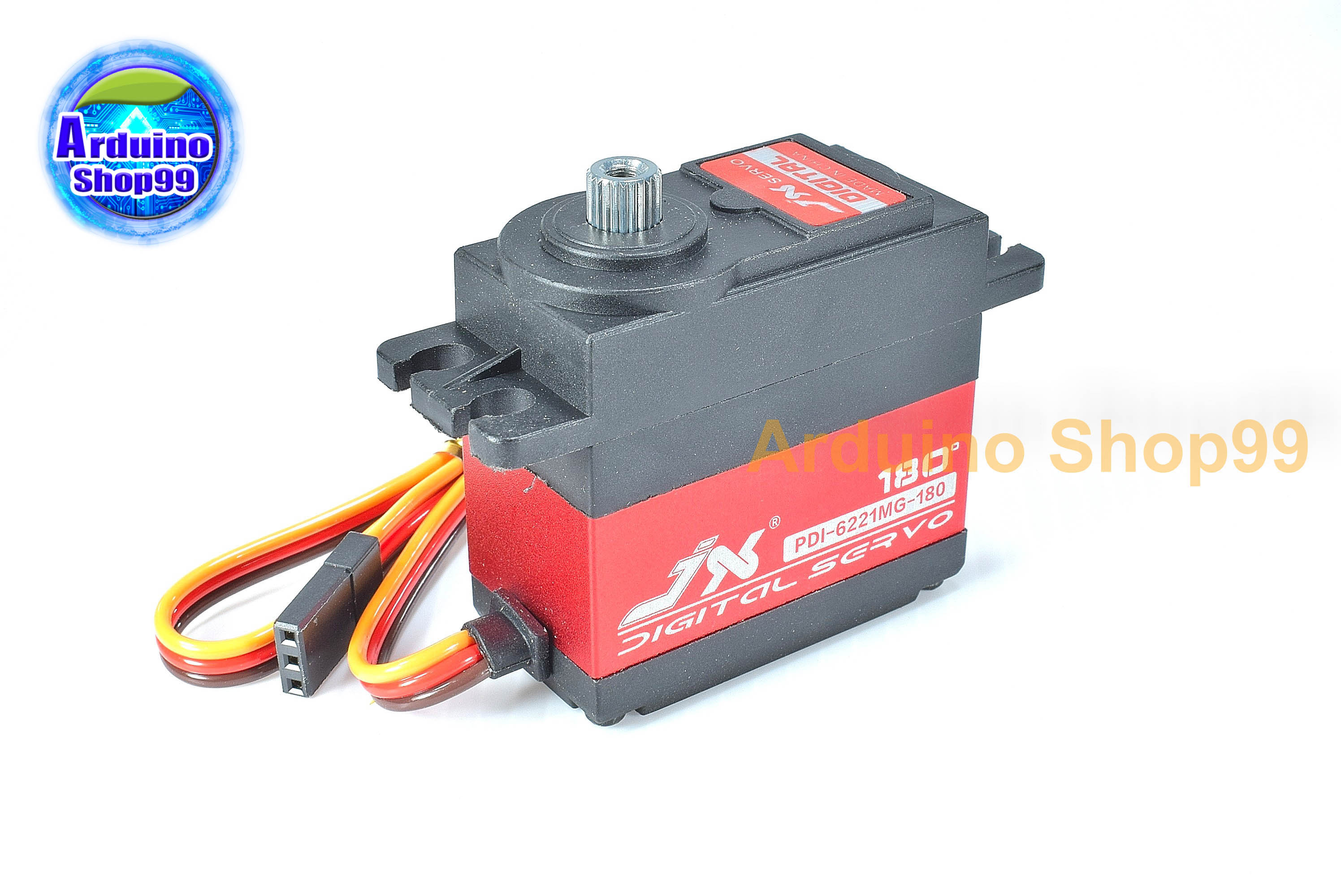 JX PDI-6221MG 20KG Large Torque Digital Coreless metal gear Servo 180 Deg. แรงบิด 20.32 kg/cm (6V)