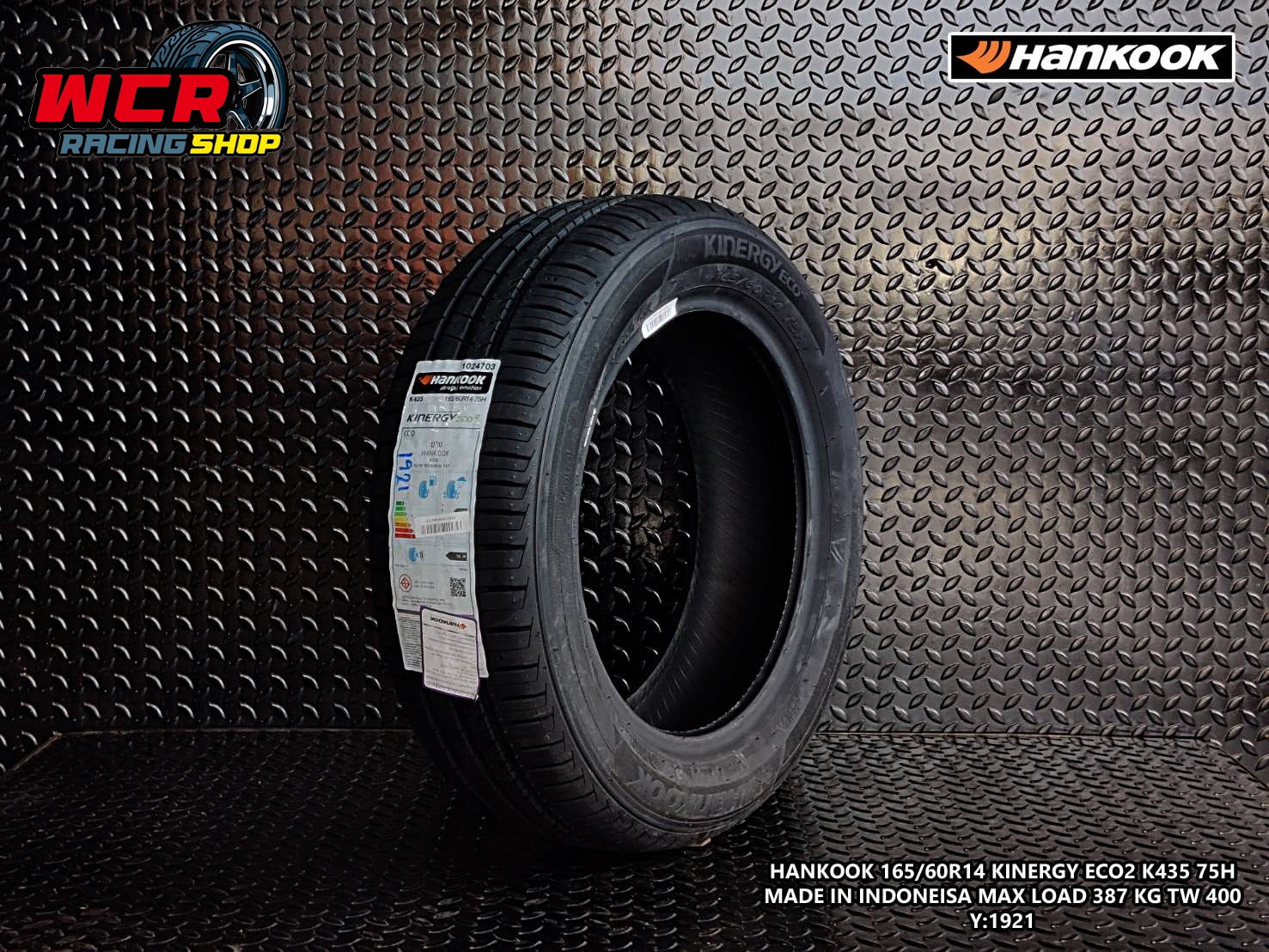 ยาง HANKOOK KINERGY ECO2 K435 ขนาดยาง 165/60R14