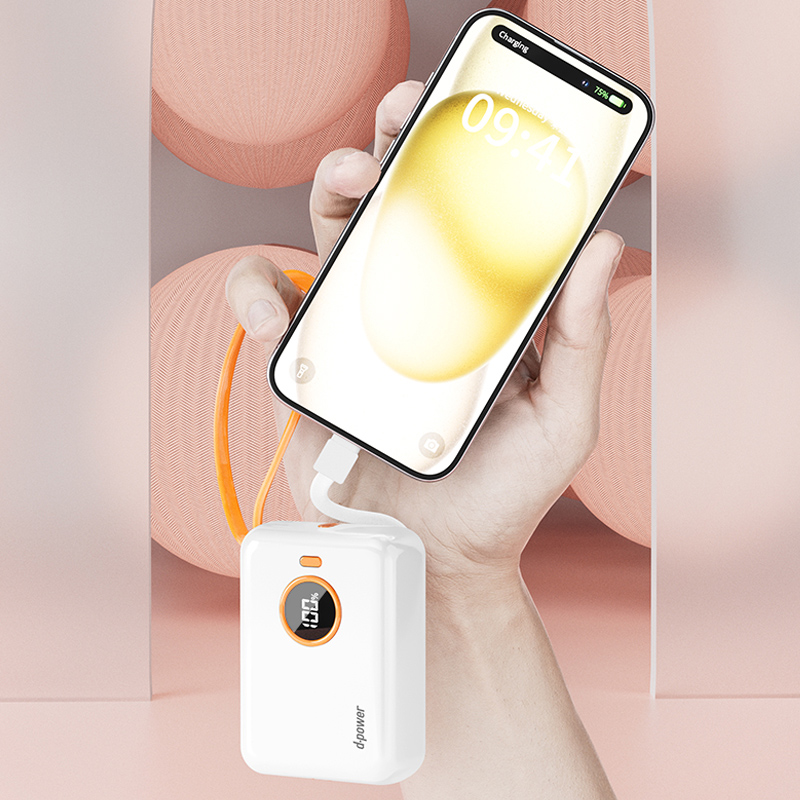 d-power พาวเวอร์เเบงค์ รุ่น V010s plus ความจุ 10400mAh ชาร์จเร็ว PD22.5W (มอก.2879-2560) รับประกัน 1 ปี