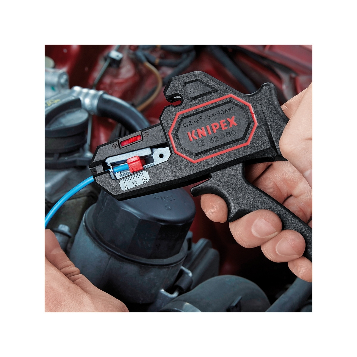 KNIPEX 12 62 180 คีมปอกสายไฟแบบกลม อัตโนมัติ 180mm