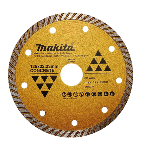 MAKITA A-84159 ใบเพชร 5" แห้ง ก้างปลา-ทอง ตัดคอนกรีต
