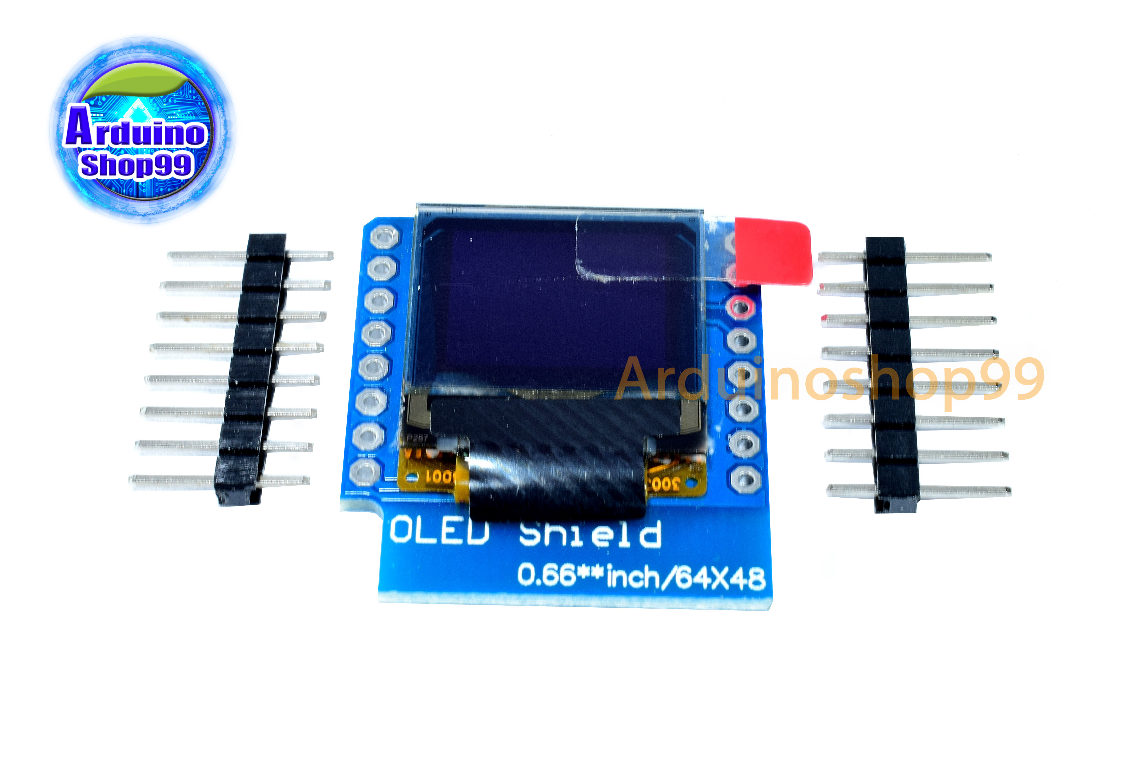 จอแสดงผล OLED ขนาด 0.66 นิ้ว แบบ SPI-I2C FOR D1 MINI
