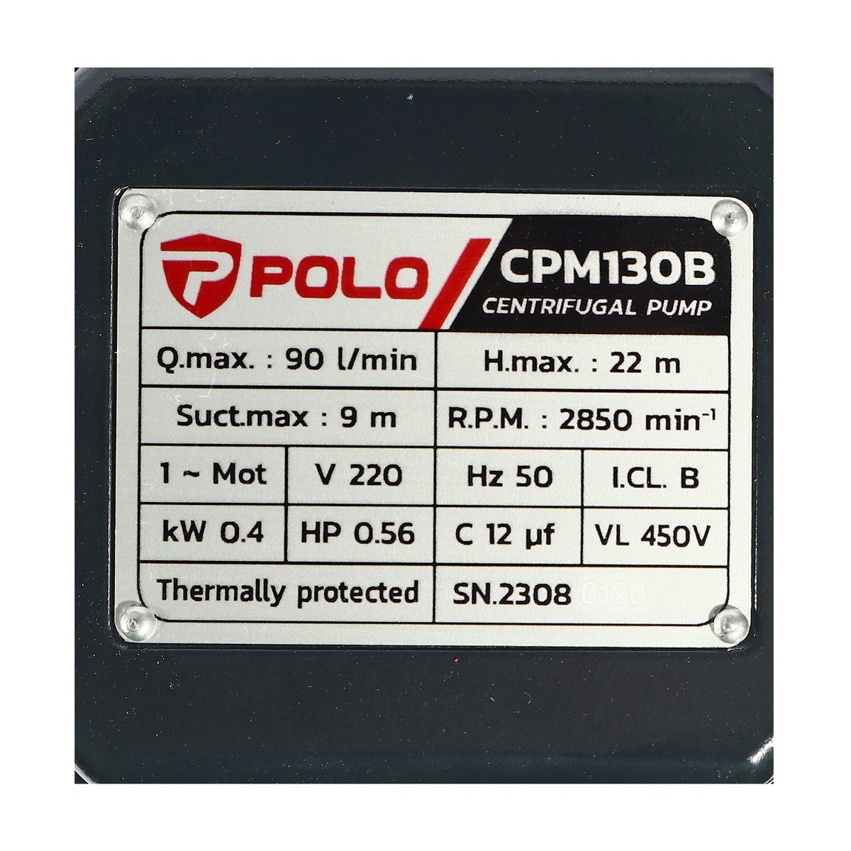 POLO CPM-130B ปั๊มหอยโข่ง 1"x1" 0.5HP H.22m 90L/min