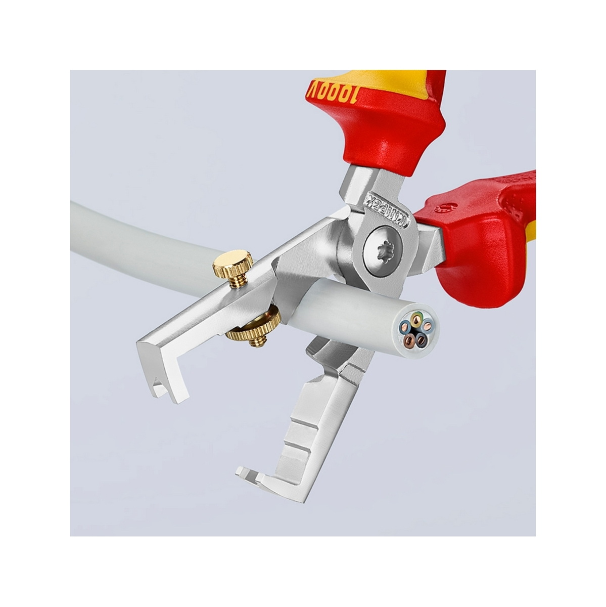 KNIPEX 13 66 180 คีมปอก/ตัดสายไฟ รุ่น StriX ด้าม VDE ป้องกันไฟฟ้า 1000V